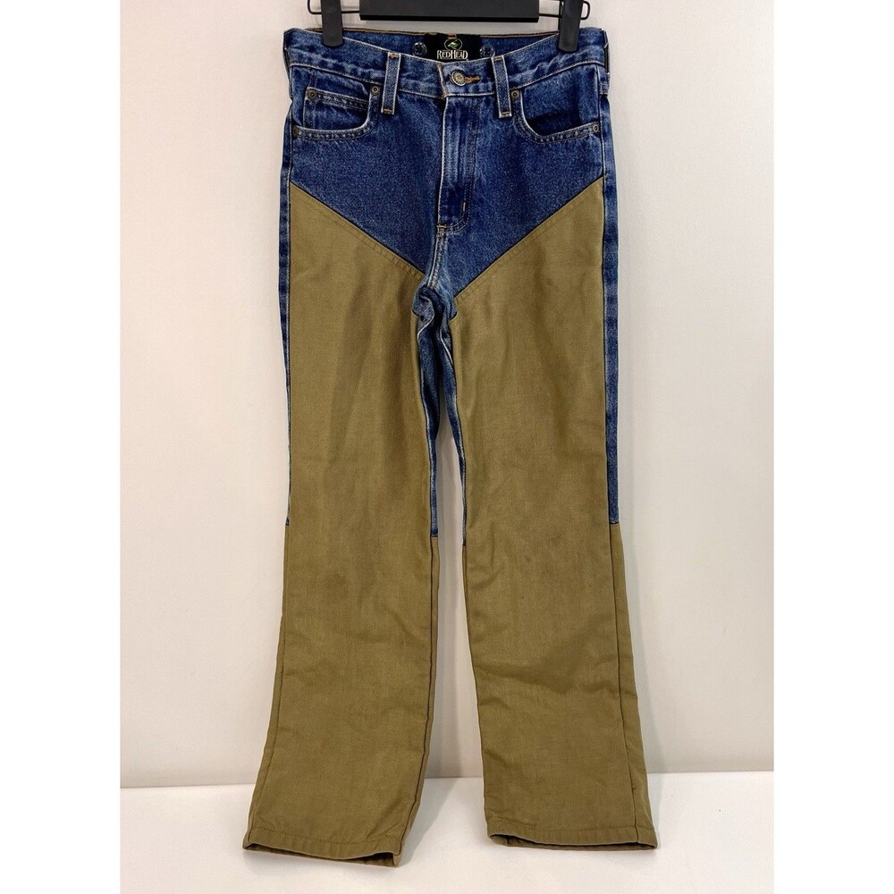 RedHead Boys Size 12 Roughneck Field Pants Canvas Faced Denim Brush Guard Jeans